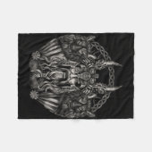 Couverture Polaire Odin et ses loups Geri et Freki (Devant (Horizontal))