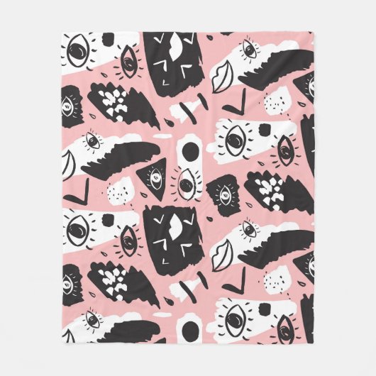 Couverture Polaire Oeil à main : motif à la mode (Devant)