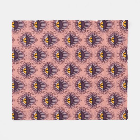 Couverture Polaire Oeil Éffrayant bizarre bizarre (Devant (Horizontal))