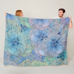 Couverture Polaire Oeillets bleus de style vintage