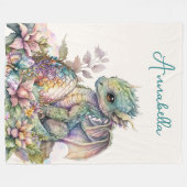 Couverture Polaire Œuf de bébé dragon mignon (Devant (Horizontal))