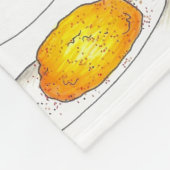 Couverture Polaire Oeuf farci Jaune Alimentation de pique-nique Foin (Coin)