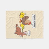 Couverture Polaire Oeufs de chocolat drôles de lapin de Pâques (Devant (Horizontal))