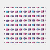 Couverture Polaire Oeufs de Pâques aux fleurs et au ruban (Devant (Horizontal))