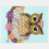 Couverture Polaire Oeufs de Pâques Nid de Chouette (Devant (Horizontal))