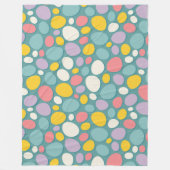 Couverture Polaire Oeufs Dinosaures colorés (Devant)