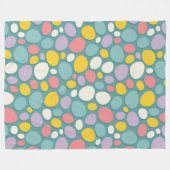 Couverture Polaire Oeufs Dinosaures colorés (Devant (Horizontal))