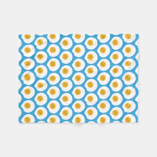 Couverture Polaire Oeufs frits Kawaii (Devant (Horizontal))