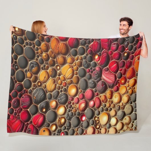 Couverture Polaire Oeuvre Abstraite 17 - (En situation)