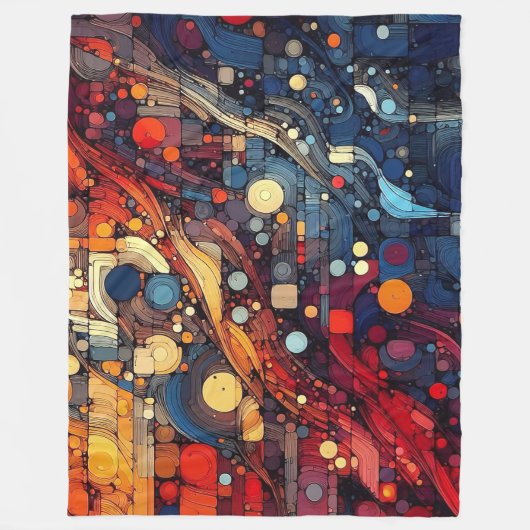 Couverture Polaire Oeuvre Abstraite 4 - (Devant)