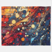 Couverture Polaire Oeuvre Abstraite 4 - (Devant (Horizontal))