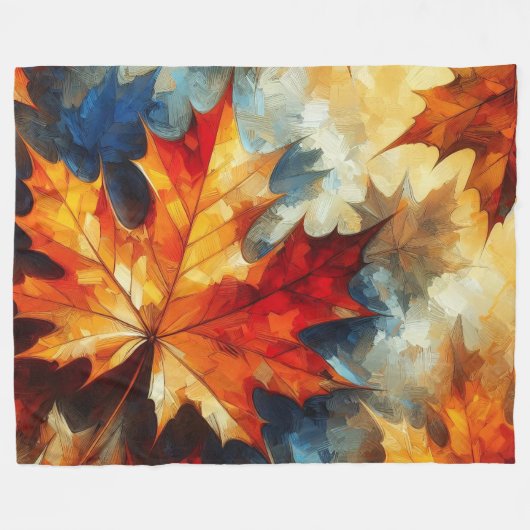 Couverture Polaire Oeuvre Abstraite 5 - (Devant (Horizontal))