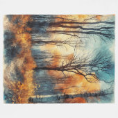 Couverture Polaire Oeuvre Abstraite 8 - (Devant (Horizontal))