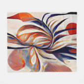 Couverture Polaire Oeuvre Abstraite moderne Boho (Devant (Horizontal))