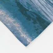 Couverture Polaire OEuvre d'art acrylique de l'élégant océan bleu| (Coin)