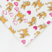 Couverture Polaire Oeuvre de chat | Cute chat Valentine (Coin)