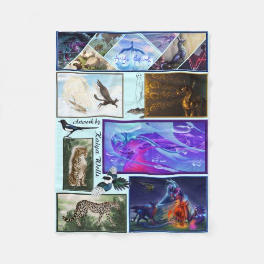 Couverture Polaire Oeuvre d'Imaginaire de Kaiya Wells Fleece Blanket (Devant)