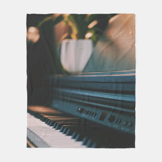 Couverture Polaire Oeuvre Piano Cute (Devant)