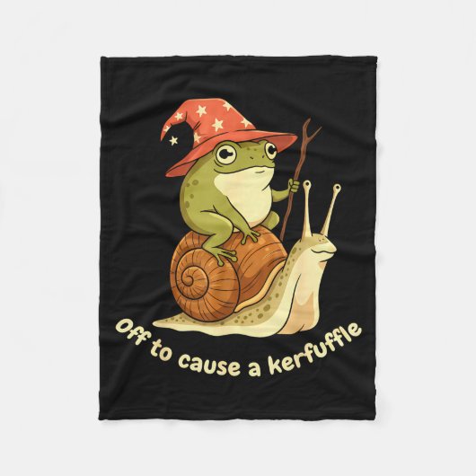 Couverture Polaire Off To Cause A Kerfuffle Funny Cowboy Frog Meme  (Devant)