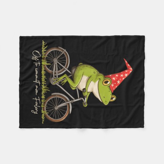 Couverture Polaire Off To Commit Mom Foolery Funny Frog Meme  (Devant (Horizontal))