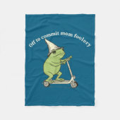 Couverture Polaire Off To Commit Mom Foolery Funny Frog Meme  (Devant)