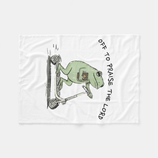 Couverture Polaire Off To Praise The Lord, Funny Christian (Devant (Horizontal))