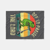 Couverture Polaire Off To Praise The Lord Funny Frog Bible Study Jesu (Devant (Horizontal))