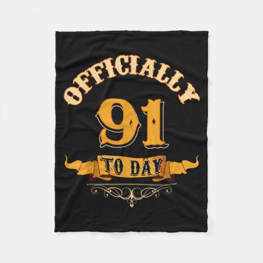 Couverture Polaire Offically 91 Years Old Today 91st Birthday Gift (Devant)