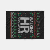 Couverture Polaire Office Ugly Christmas Funny Walking Hr Violation W (Devant (Horizontal))