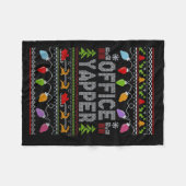 Couverture Polaire Office Yapper Ugly Sweater Christmas  (Devant (Horizontal))