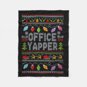 Couverture Polaire Office Yapper Ugly Sweater Christmas  (Devant)