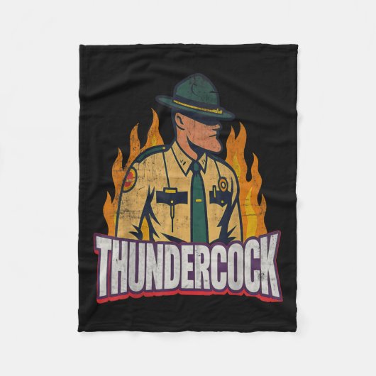 Couverture Polaire Officer Sergeant Cius Thunder Bodycam Funny Meme  (Devant)