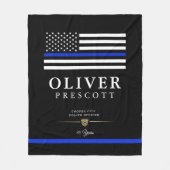 Couverture Polaire Officier de police| Noir de l'anniversaire du serv (Devant)