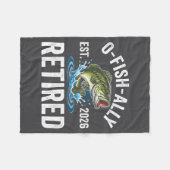 Couverture Polaire Ofishally Retired 2026 Funny Fishing Retirement Fi (Devant (Horizontal))