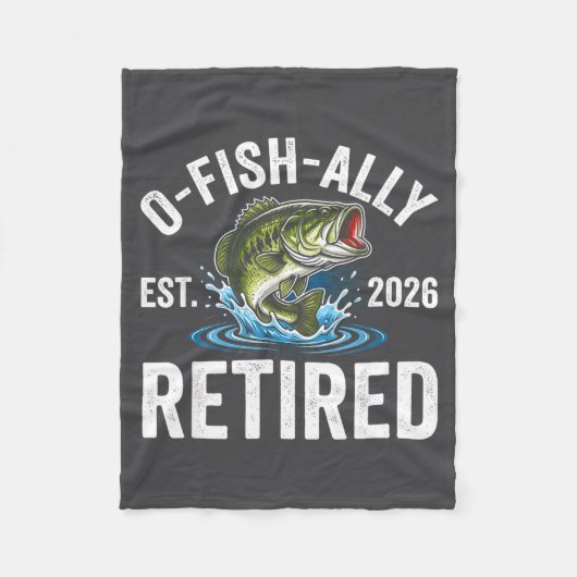 Couverture Polaire Ofishally Retired 2026 Funny Fishing Retirement Fi (Devant)
