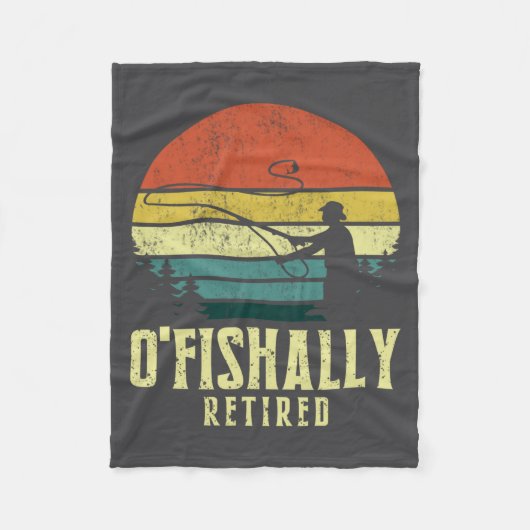 Couverture Polaire Ofishally Retired Funny Fishing Retirement  (Devant)