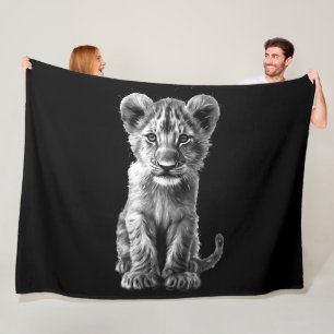 Couverture Polaire Oh Bébé Gros Chat Petit Gris