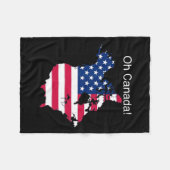 Couverture Polaire Oh Canada Drôle Trump Carte De Usa 2 (Devant (Horizontal))