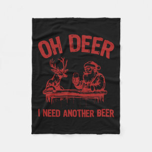 Couverture Polaire Oh Deer J'Ai Besoin D'Une Autre Bière Boire Bière