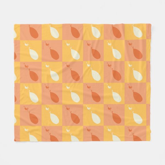 Couverture Polaire Oh, les endroits où tu iras | Motif orange (Devant (Horizontal))