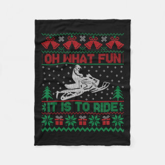 Couverture Polaire Oh Quel Amusant C'Est De Circuler Motoneige Laide 