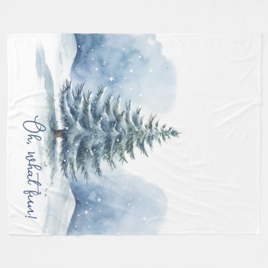 Couverture Polaire Oh Quelle Fun Neige Couvert Arbre À feuillage pers (Devant (Horizontal))