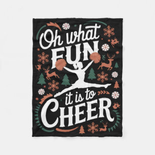 Couverture Polaire Oh Quelle Joie De Encourager Noël De Cheerleading