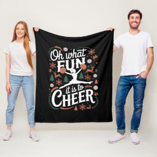 Couverture Polaire Oh Quelle Joie De Soutenir Noël De Cheerleading La
