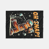 Couverture Polaire Oh Snap Gingerbread Golfer Golf Christmas Golfing  (Devant (Horizontal))