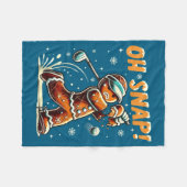 Couverture Polaire Oh Snap Gingerbread Golfer Golf Christmas Golfing  (Devant (Horizontal))