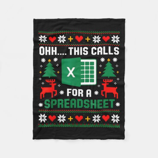 Couverture Polaire Oh This Calls For A Spreadsheet Christmas Santa Ex (Devant)