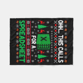 Couverture Polaire Oh This Calls For A Spreadsheet Christmas Sweater (Devant (Horizontal))