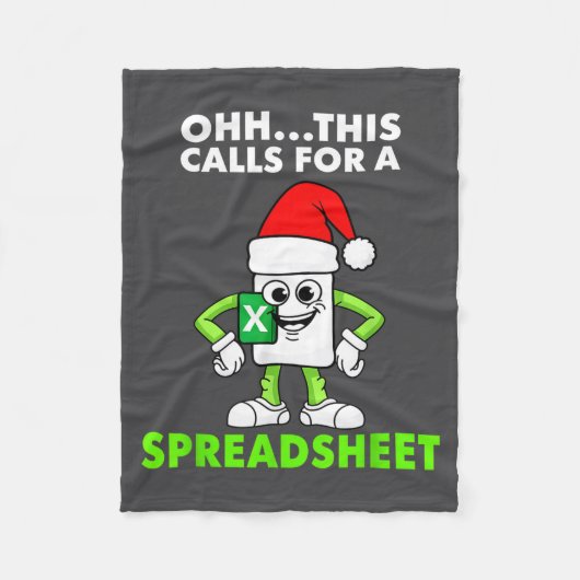 Couverture Polaire Oh This Calls For A Spreadsheet Excel Christmas Co (Devant)