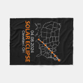 Couverture Polaire Ohio 2024 Total Éclipse Solaire (Devant (Horizontal))